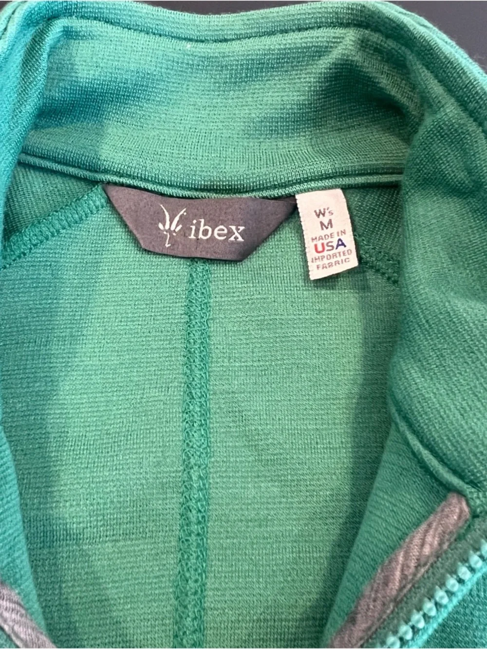 IBEX Green Merino Wool Shak Jacket Full Zip Womens Sz Medium - Picture 9 of 12